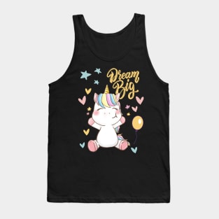 Sweet Unicorn Dream big Cute baby outfit great for kids toddlers baby shower Tank Top